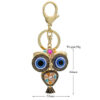 Metal Owl Keychain - Evil Eye Design