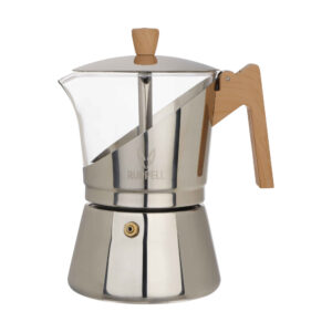 Rupple Classic Moka Pot – Italian Stovetop Espresso Maker, 6-Cup Capacity