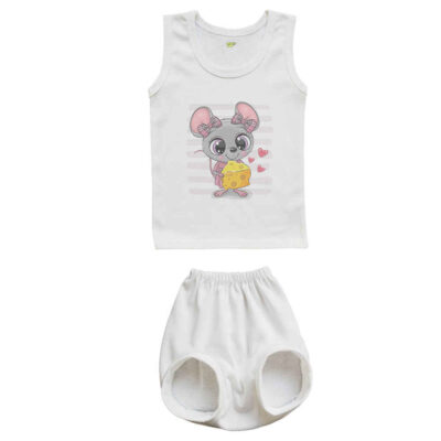 Newborn Vest Top & Shorts Set Model Mouse