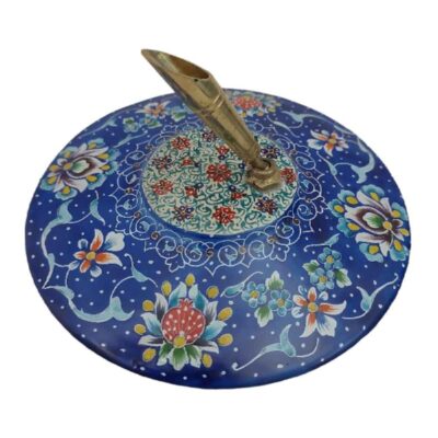 Art in Clay – Handcrafted Persian Pottery Pen Holder with Minakari Finish