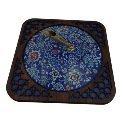 Blooming Style – Persian Minakari Copper Holder with Floral Details