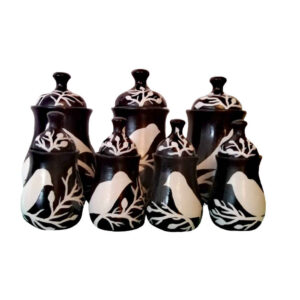 Porcelain Storage Jar – Stylish Storage for Coffee, Tea, & More, Bird (7x)