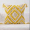 Punch Needle Cushion Cover - Embroidered Geometric Pattern Hamon