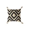 Punch Needle Cushion Cover - Embroidered Geometric Pattern Hamon
