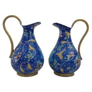 Decorative Pitcher Handcrafted With Persian Minakari Enamel Yaser (2x)