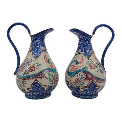 Decorative Pitcher Handcrafted With Persian Minakari Enamel Vala (2x)