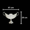Set of Three Decorative Persian Filigree Silver-Coated Vases and Bowl, Offering Traditional Elegance for Any Setting