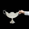 Set of Three Decorative Persian Filigree Silver-Coated Vases and Bowl, Offering Traditional Elegance for Any Setting