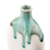 Handcrafted Decorative Single Stem Pottery Vase, Featuring a Drip Glaze Design in a Beautiful Shade of Blue