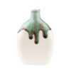 Handcrafted Decorative Single Stem Pottery Vase, Featuring a Drip Glaze Design in a Beautiful Shade of Blue