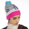 Women's Knitted Winter Beanie - Model Snow