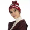 Women's Knitted Winter Beanie - Model Snow