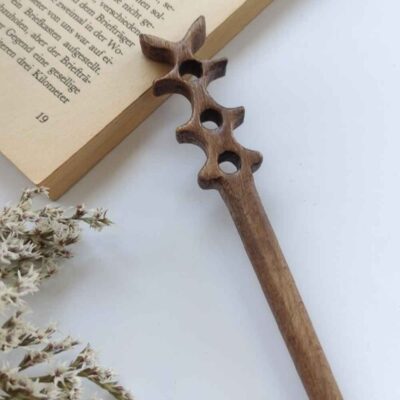 Wooden Hair Stick Hand Carved Large Size for Women