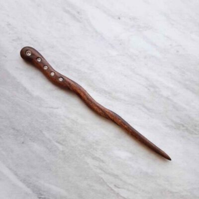 Wooden Hair Stick Handcrafted Curved Suitable for Long Hair