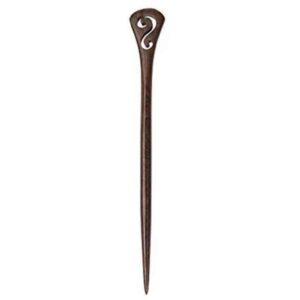 Wooden Hair Stick Handcrafted Matter Curved S Design for Women