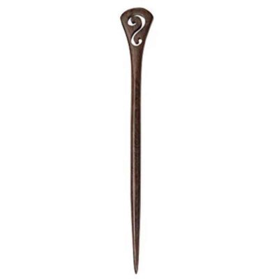 Wooden Hair Stick Handcrafted Matter Curved S Design for Women