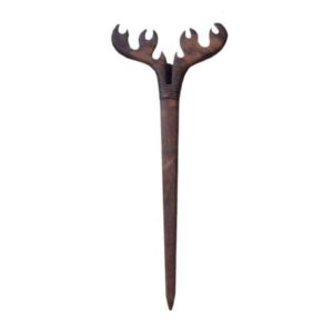 Wooden Hair Stick Handcrafted Matter Deer Horn Design Large Size