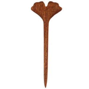 Wooden Hair Stick Handcrafted Matter Large Size Model Moth