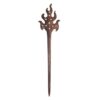Wooden Kanzashi Hair Stick Handcrafted Matter Fire Design Large Size