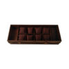 Wooden Watch Box with Glasses and Ring Compartment