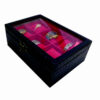 Wooden Watch Box with Leather Cover - 6 Slots
