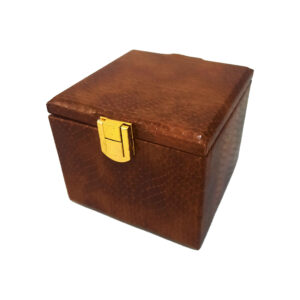 Wooden Watch Box with Synthetic Leather Cover – Single Slot