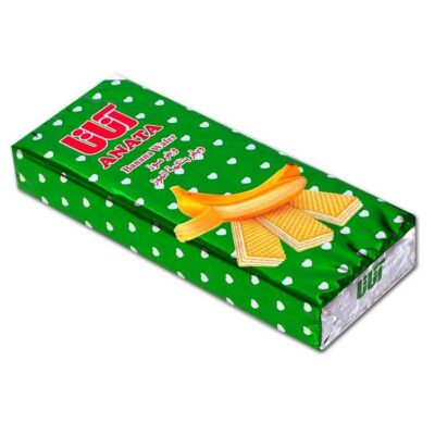 Anata Iranian Lovita Banana Wafers with Cream Filling, Crispy Banana Snack, 45 g Each (10-Pack)