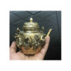 Persian Brass Teapot Handcrafted with Elegant Floral Design Gang
