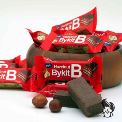Bykit Iranian Hazelnut Wafers with Cocoa Coating, Crispy Hazelnut Wafer Snack, 45 g Each (20-Pack)