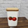 Ceramic Canister Jar for Storing Tomato Paste White Color