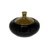 Ceramic Sugar Bowl with Golden Lid