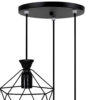 Metal Cluster Pendant Light with Metal Cage Shade Model Geometric