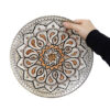 Persian Decorative Copper Engraved Wall Plate Intricate Design