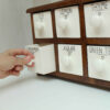 Handcrafted 8 Ceramic Drawers Chest with Wooden Box