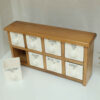 Handcrafted 8 Ceramic Drawers Chest with Wooden Box