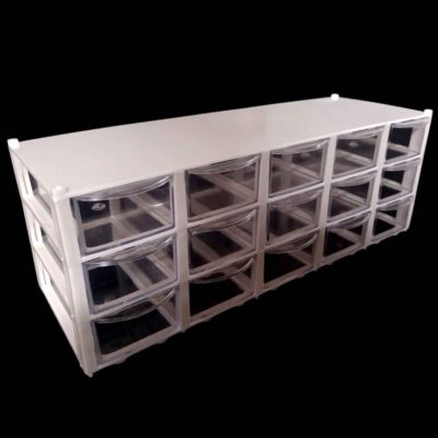 15-Cabinet Plastic Drawers Storage Box with 3 Rows – Minimalist Design