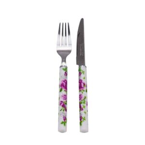 Fork and Knife Flatware Set with Ceramic-handled Model Bahar