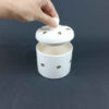 Ceramic Sugar Bowl with Lid Artistic Style