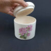 Ceramic Sugar Bowl with Lid Artistic Style Rose Pattern