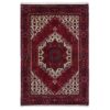 Hand-Knotted Persian Zanjan Masterpiece Sahar (Tribal Geometric Medallion) - Red Wool