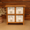 Handcrafted 4 Ceramic Drawers Chest with Wooden Box