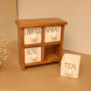 Handcrafted 4 Ceramic Drawers Chest with Wooden Box