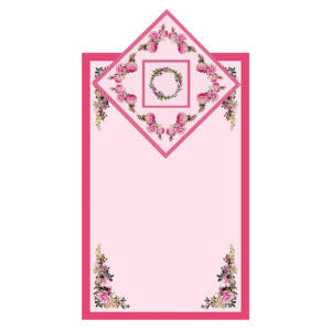 Islamic Prayer Mat Pink Velvet Sajadah with Vintage Floral Design