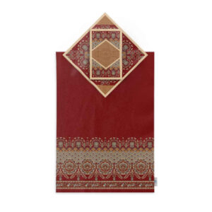 Islamic Prayer Mat Sajadah Lightweight with Brick Red Velvet