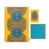 Islamic Prayer Mat Velvet Sajadah with Yellow & Blue Colors