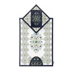 Islamic Prayer Mat Velvet Sajadah Lightweight with Damask Design