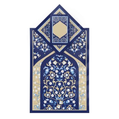 Islamic Prayer Mat Velvet Sajadah Lightweight with Floral Pattern