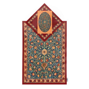 Islamic Prayer Mat Velvet Sajadah with Intricate Floral Design