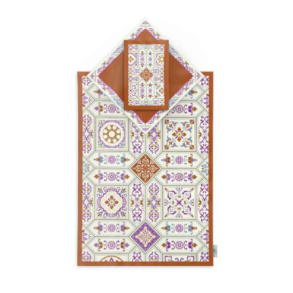 Islamic Prayer Mat Velvet Sajadah with Minimal Flowers Design