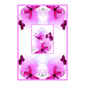 Islamic Prayer Mat Velvet Sajadah with Pink Butterfly Design